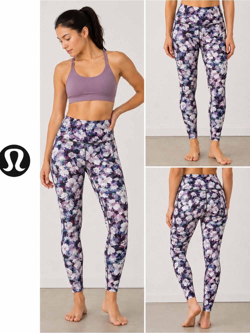 Lululemon Align™ High-Rise Leggings Utopia Multi Floral Print Size 4 Yoga Pants
